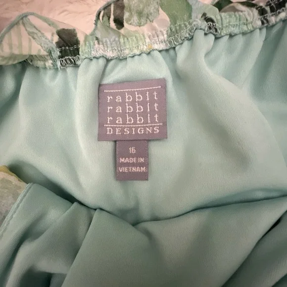 Women's Off-Shoulder‎ Rabbit Rabbit Rabbit Floral Ruffle Flowy Maxi Dress Sz 16 - Picture 9 of 11